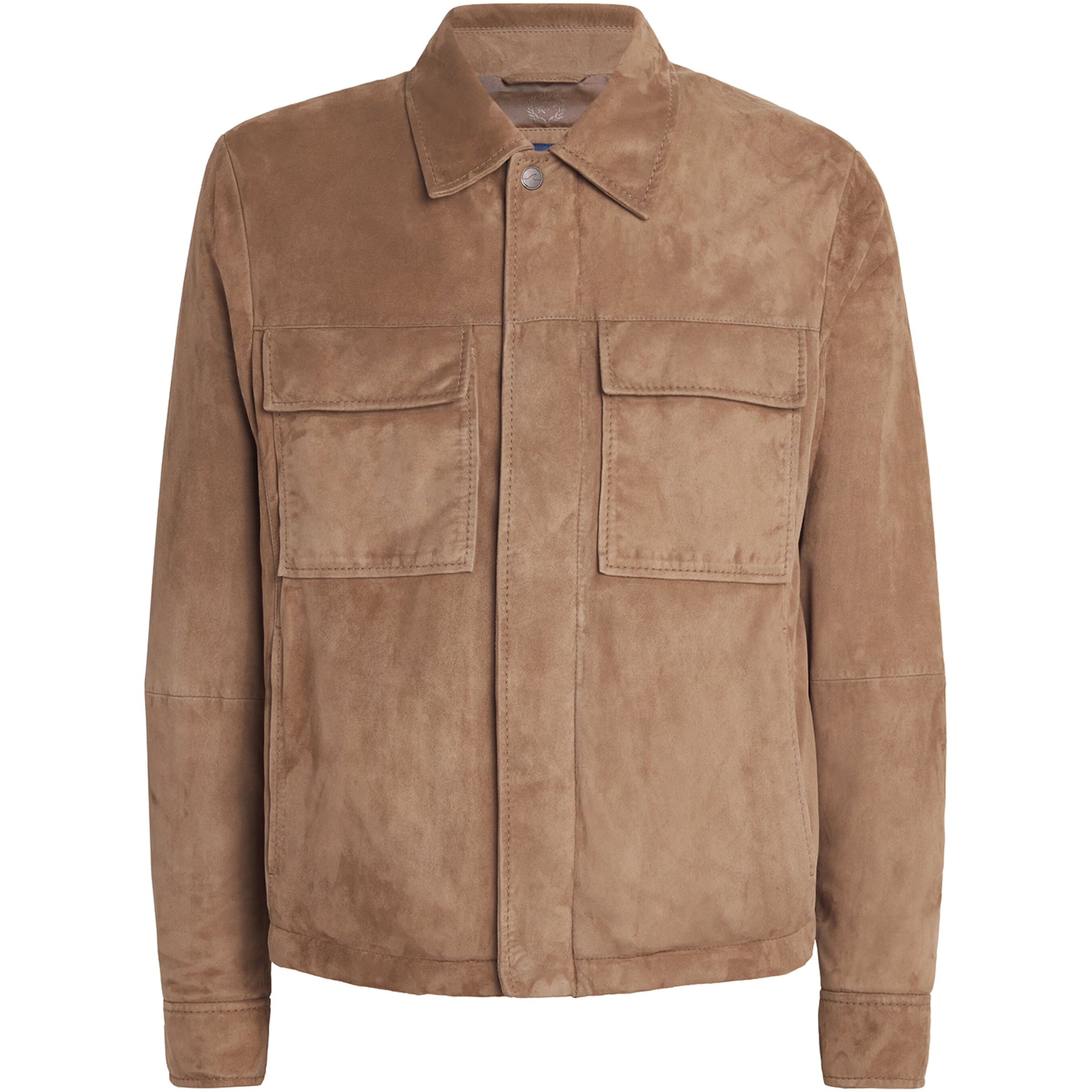 Paul & Shark Brown Aqualeather Suede Shacket