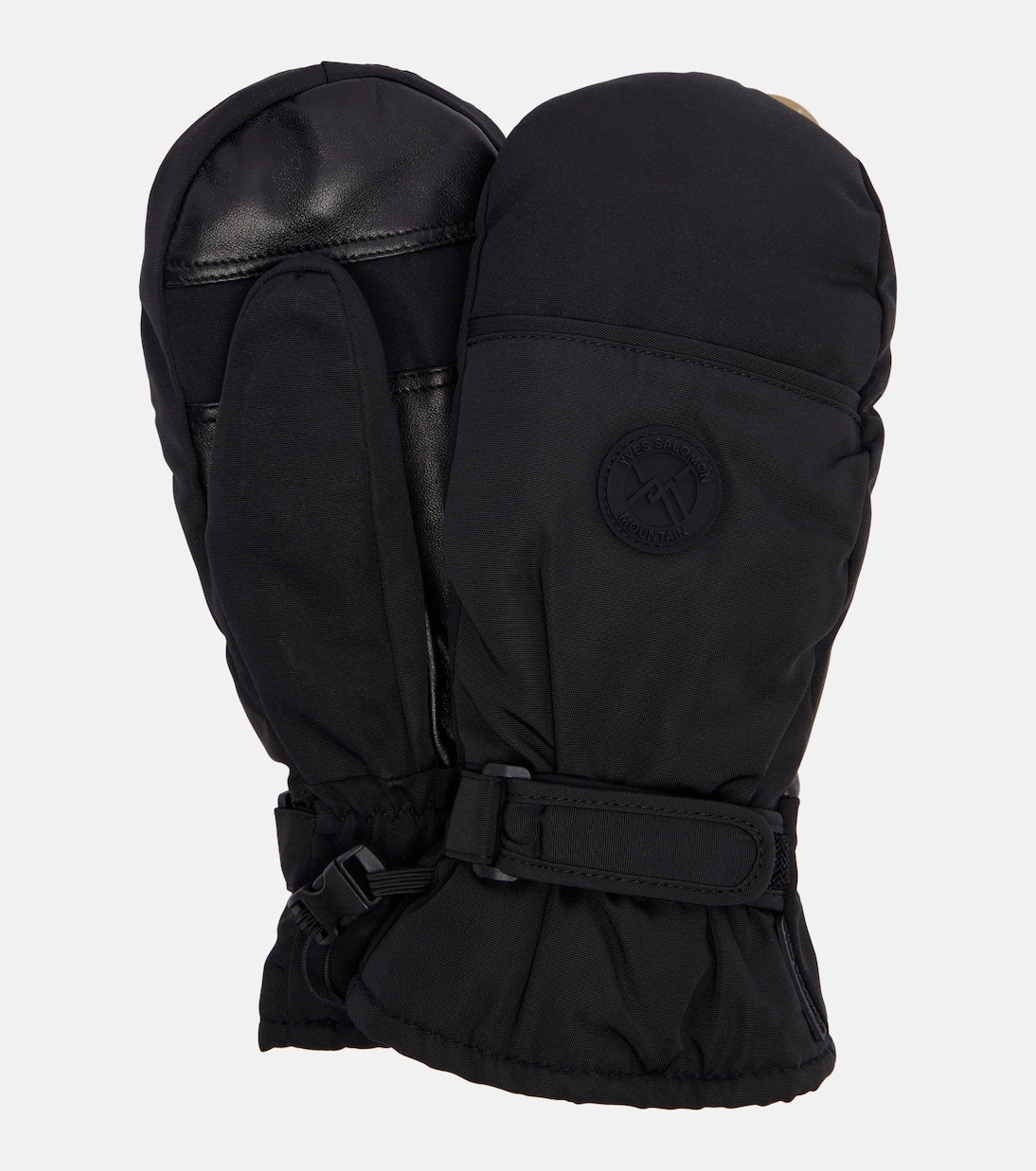 Yves Salomon - Leather-trimmed mittens