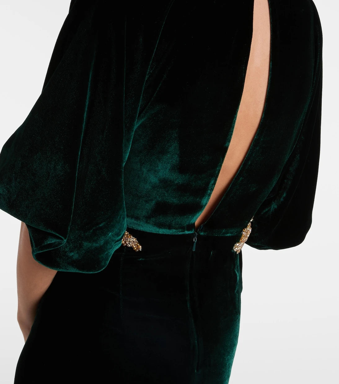 Costarellos - Floral velvet maxi dress
