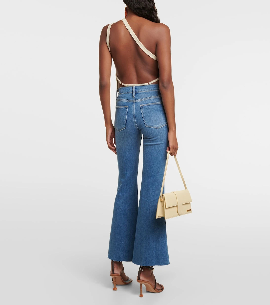 Frame - Le Easy Flare Raw Fray flared jeans