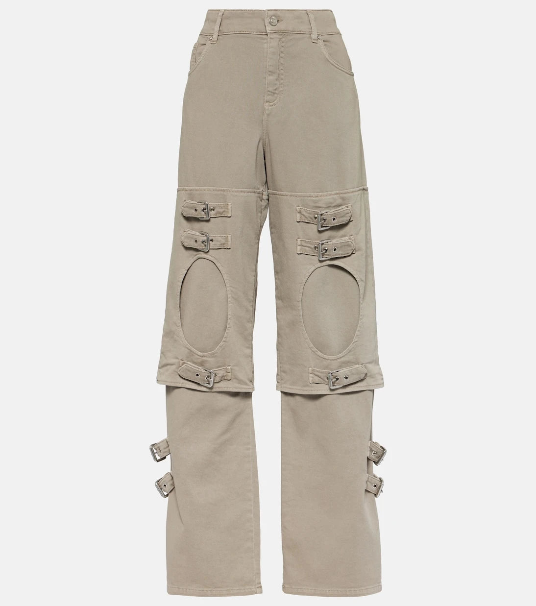 Blumarine - Cutout mid-rise boyfriend jeans