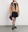 Polo Ralph Lauren Navy Wool-Cashmere Cable-Knit Puffer Jacket