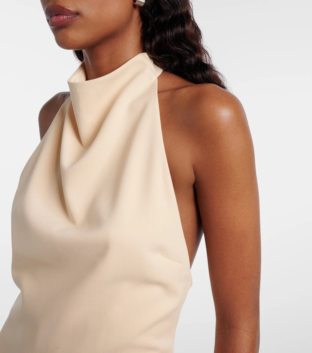 SIR - Sabina belted halterneck minidress