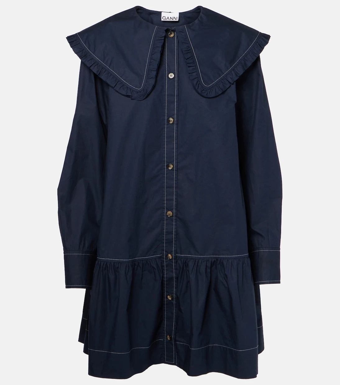 Ganni - Cotton shirt dress