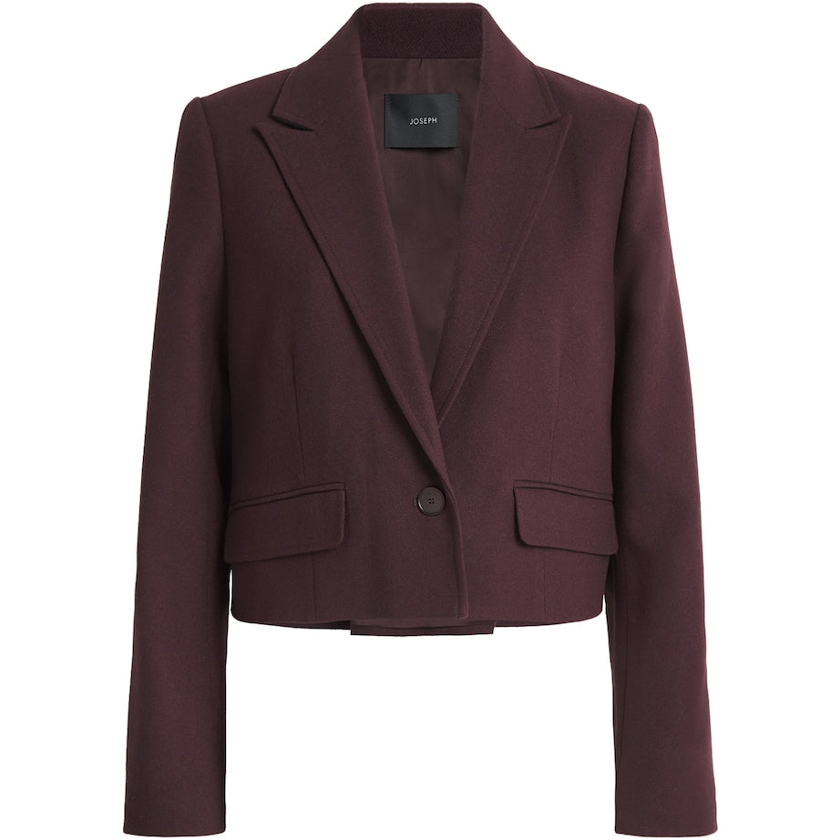Red Stretch-Wool Elia Blazer