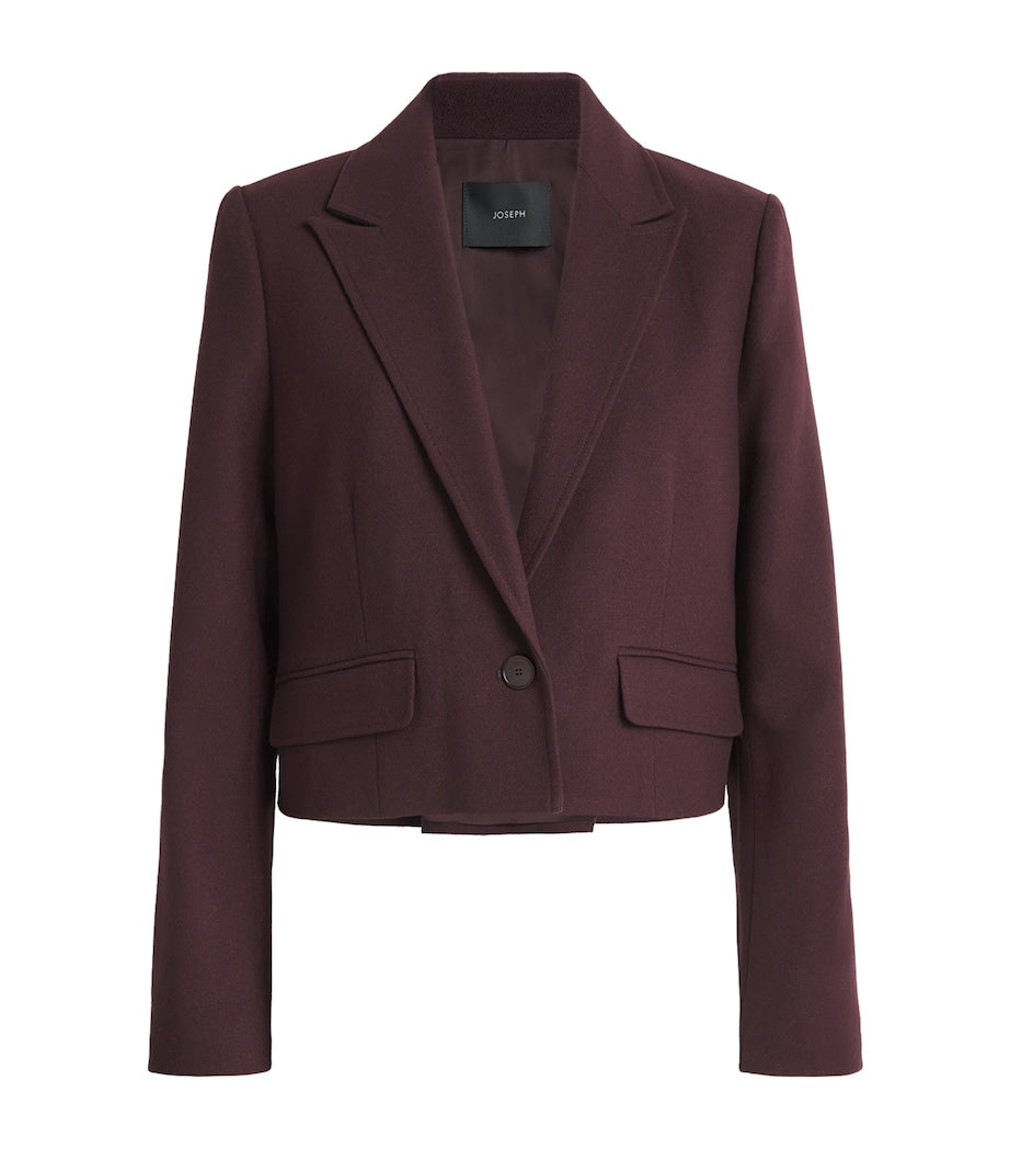 Red Stretch-Wool Elia Blazer