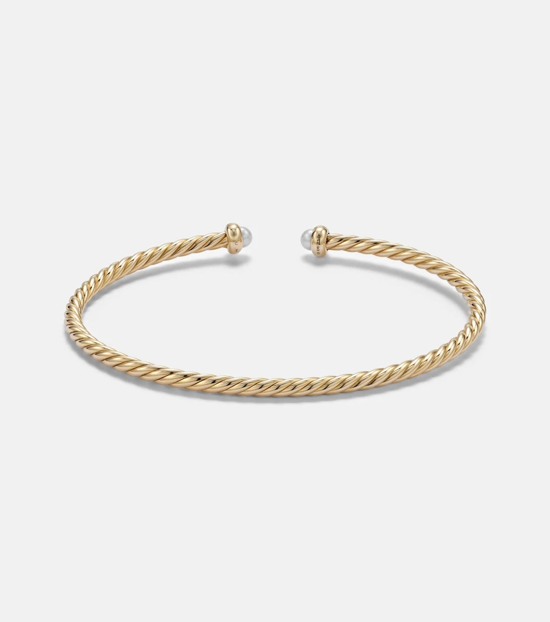 David Yurman - Cablespira® Flex Micro 18kt gold cuff bracelet with pearls
