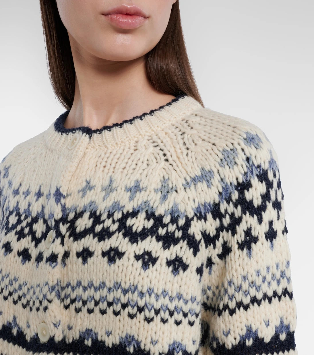 Velvet - سترة Fair Isle محبوكة من مزيج الصوف من Tovah