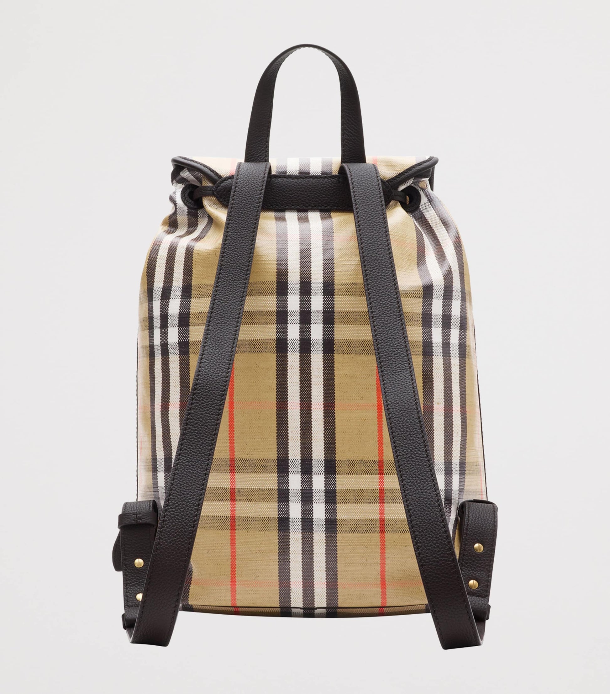 Leather-Trim Check Highlands Backpack