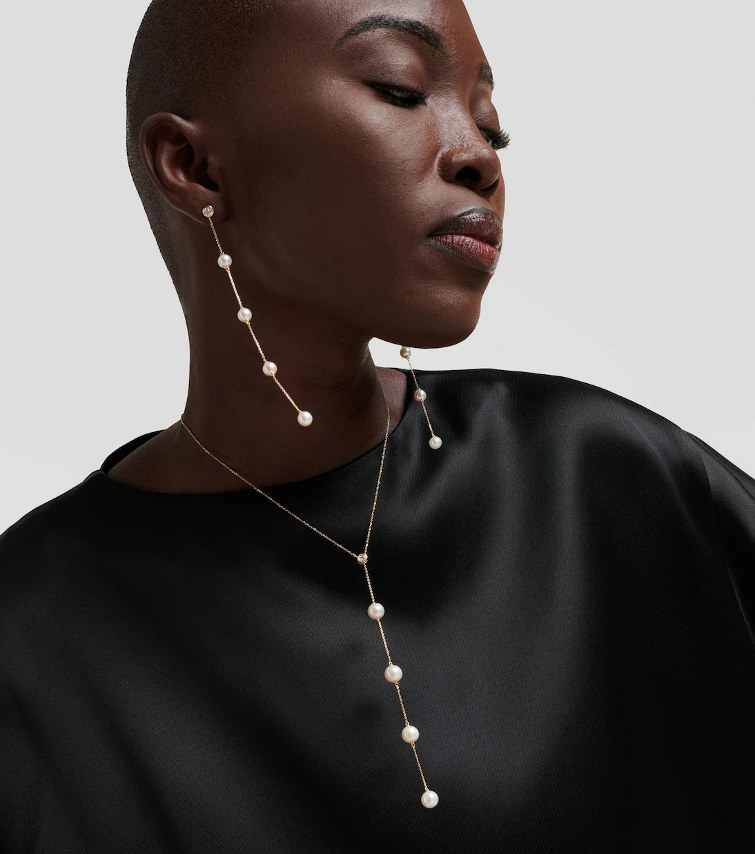 Mateo - 14kt gold necklace with diamonds and pearls