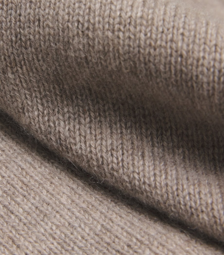 Soft Goat Beige Cashmere Boyfriend Sweater