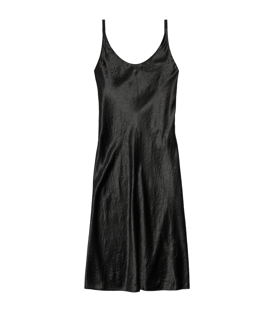 Balenciaga Black Midi Slip Dress