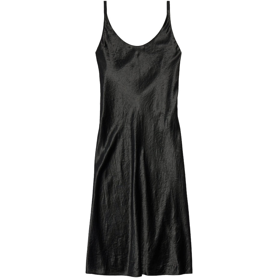 Balenciaga Black Midi Slip Dress