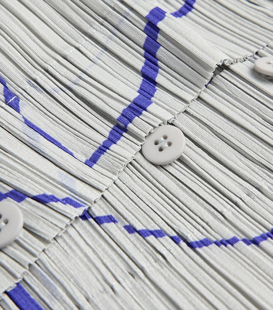 Pleats Please Issey Miyake Grey Printed Pause Jacket