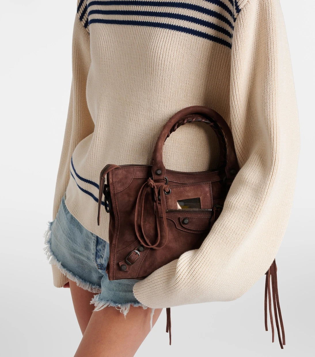 Balenciaga - Frayed denim shorts