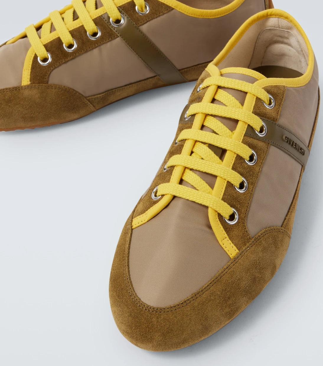 Givenchy - Slim suede-trimmed sneakers