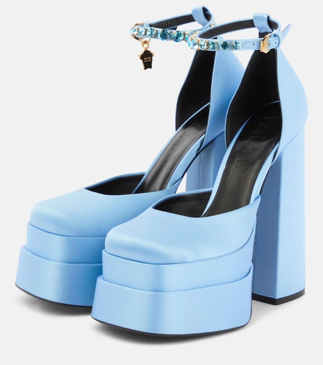 Versace - Medusa Aevitas saten platform topuklu ayakkabı