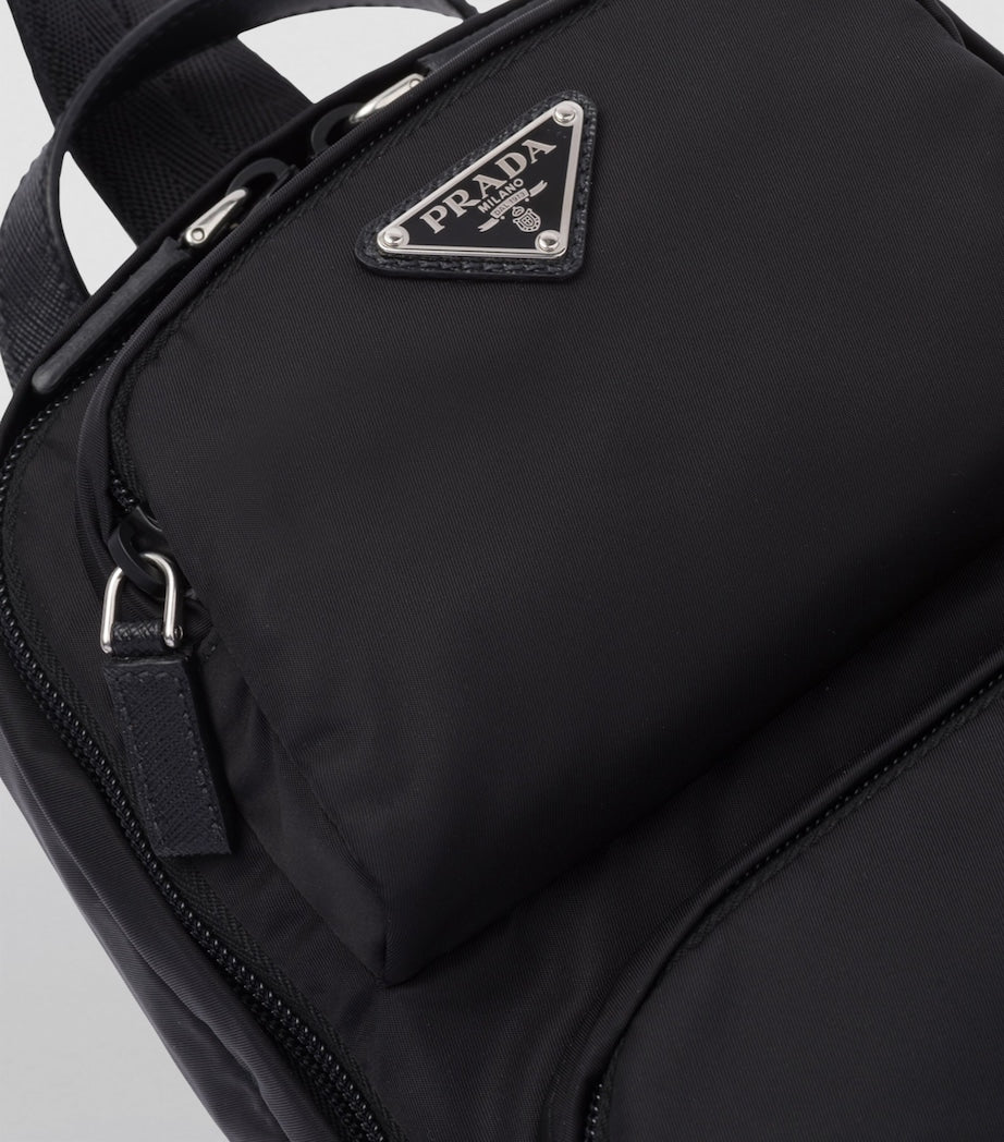 Prada Re-Nylon and Saffiano Leather Backpack