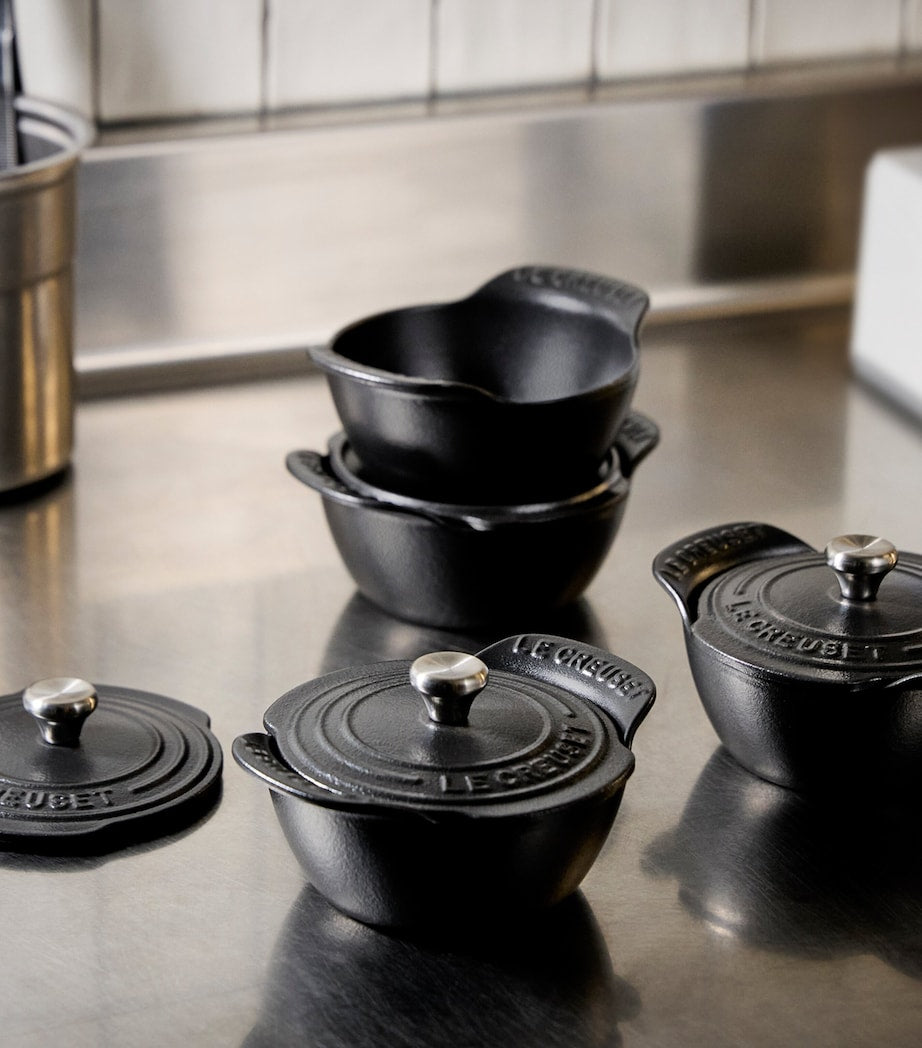 Set of 4 Cast Iron Gourmand Mini Cocottes (11cm)