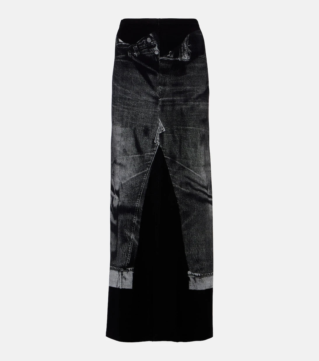 Jean Paul Gaultier - Trompe l'œil jersey maxi skirt