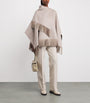 Agnona Grey Wool-Alpaca-Cashmere Poncho