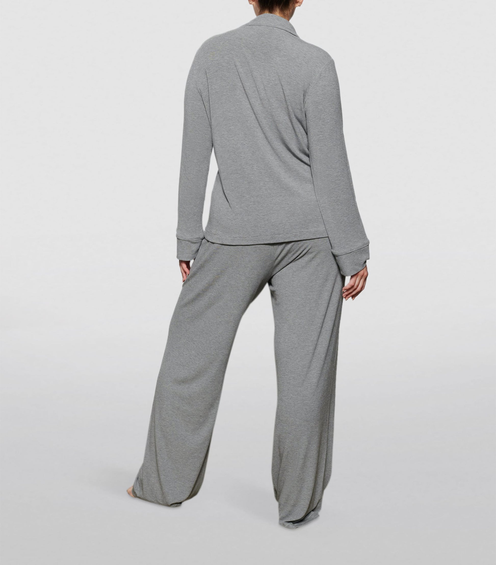 Skims Grey Sleep Ribbed Pyjama Set
