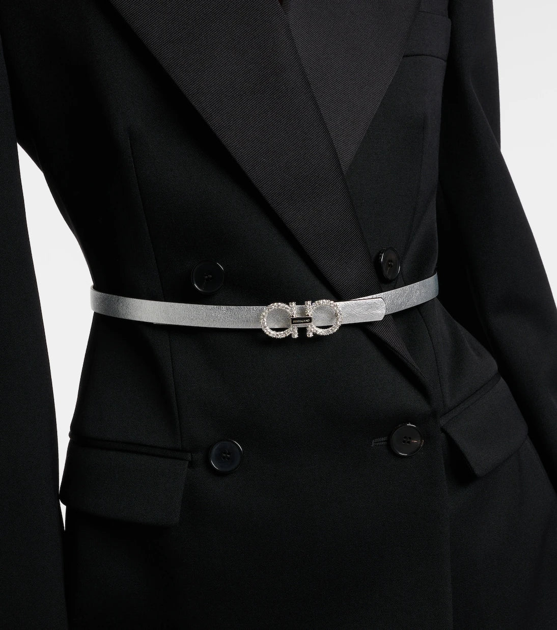 Ferragamo - Gancini metallic leather belt