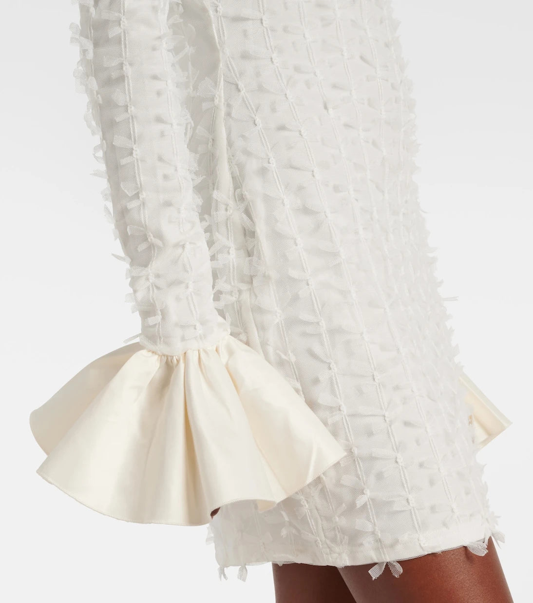 Rotate - Bridal bow-detail mesh minidress