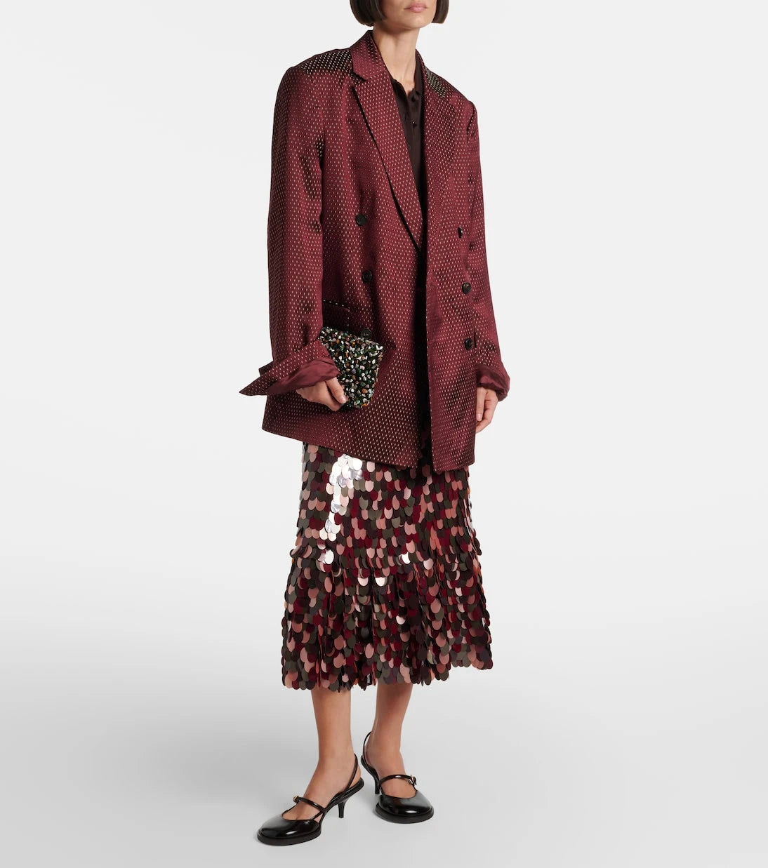 Dries Van Noten - Leather slingback pumps