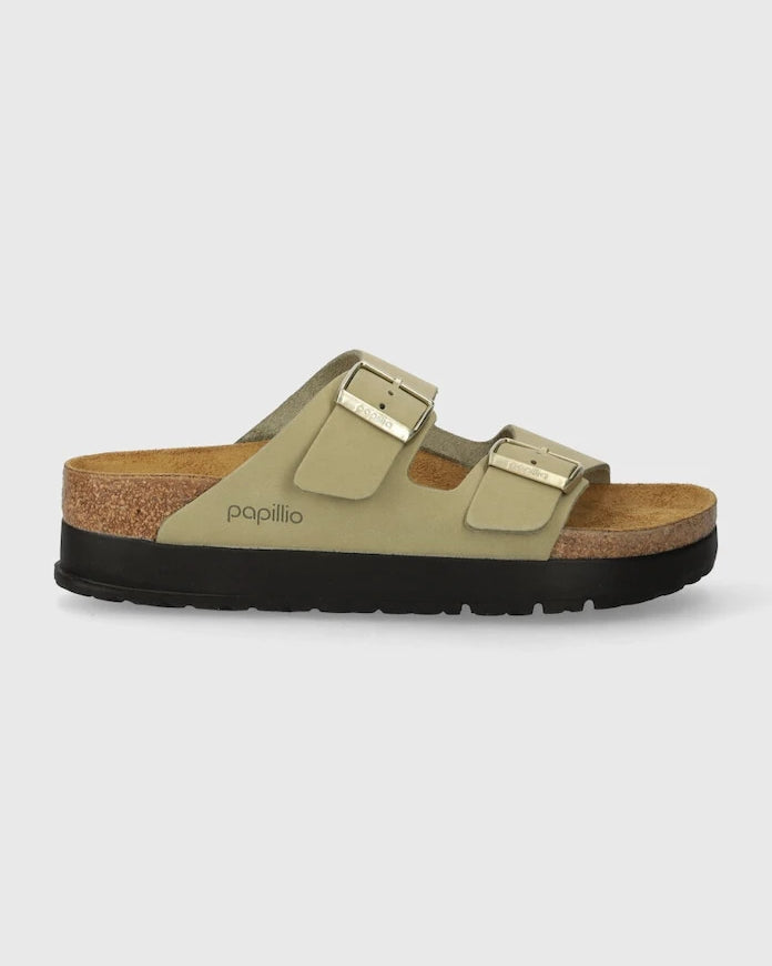 Nubuk Birkenstock Arizona Platform Flex Birkenstock x Papillio Terlik