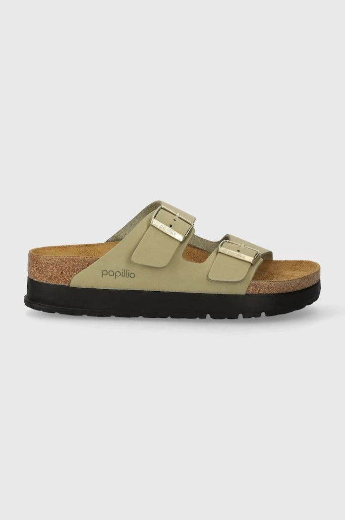 Чехли от набук Birkenstock Arizona Platform Flex Birkenstock x Papillio