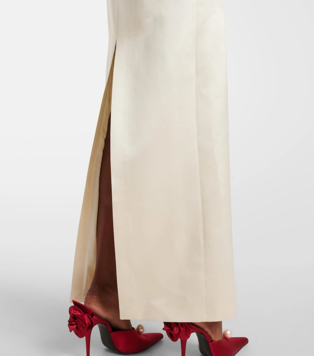 Magda Butrym - Floral-appliqué satin corset gown