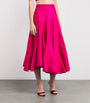 Tory Burch Pink Silk Voile Flared Midi Skirt
