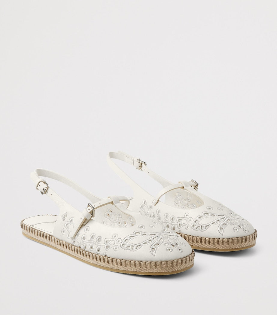 Aimee Leather Slingback Sandals LATTE