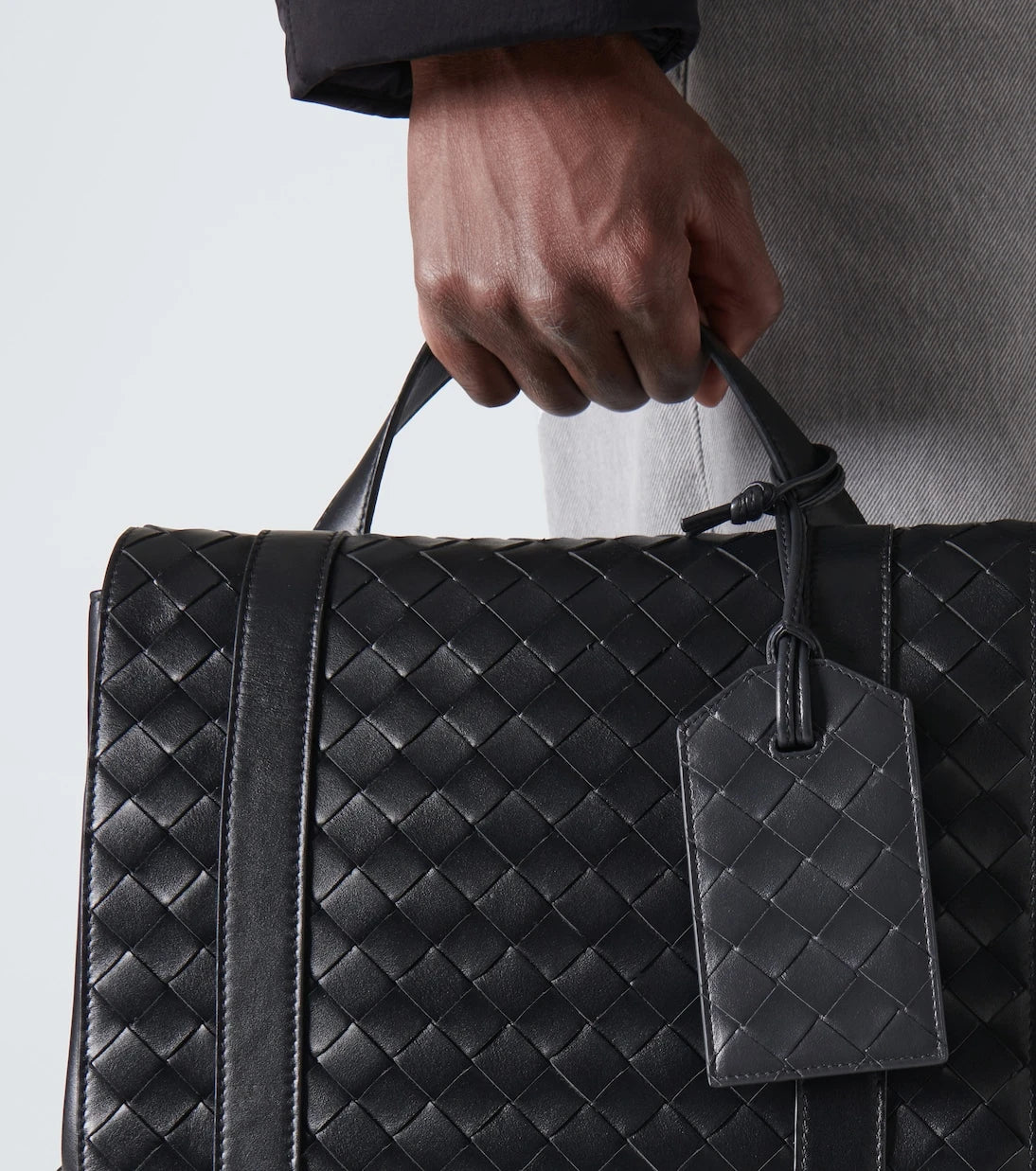 Bottega Veneta - Intrecciato leather luggage tag