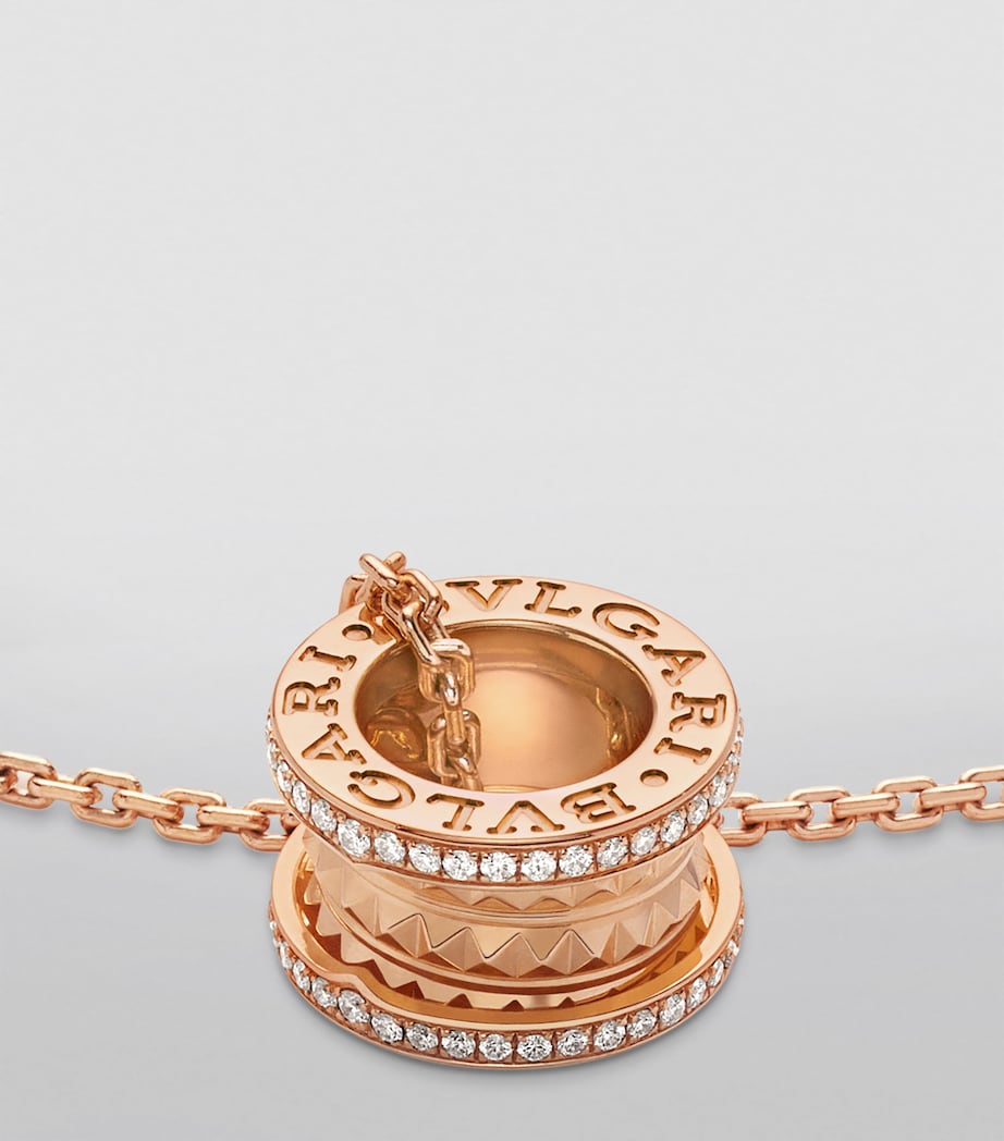 Rose Gold and Diamond B.zero1 Rock Pendant Necklace