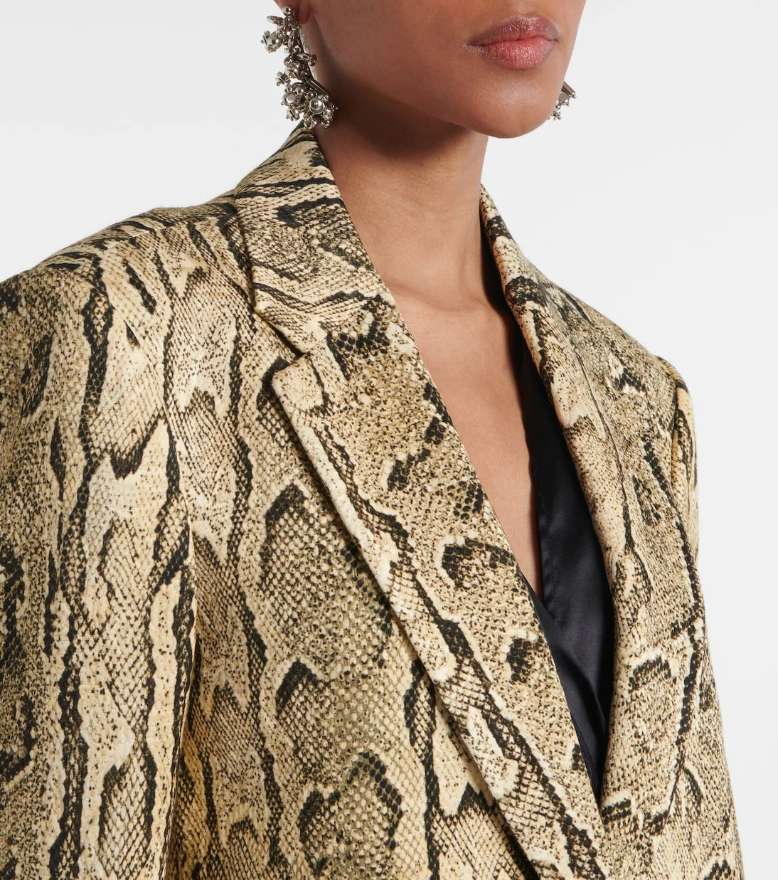 Dries Van Noten - Snake-effect jacquard blazer