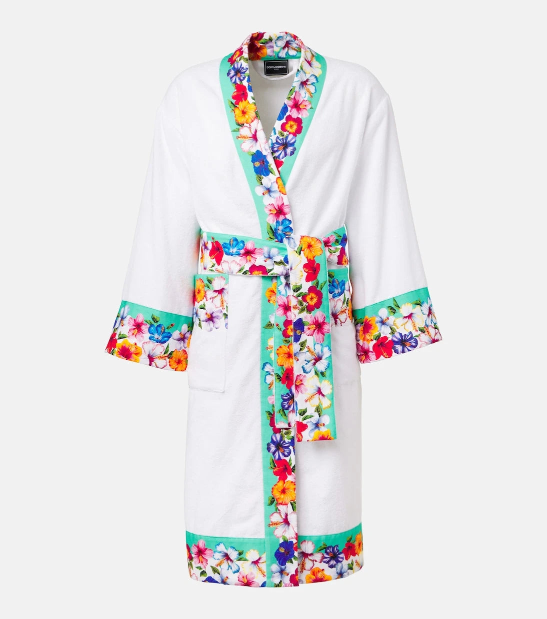 Dolce&Gabbana Casa - Floral cotton terry bathrobe