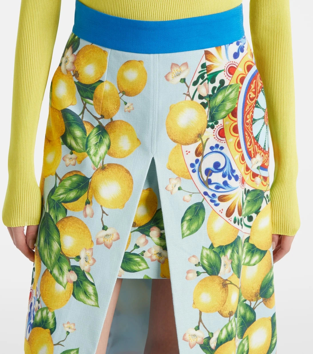 Dolce&Gabbana - Layered printed cotton-blend midi skirt