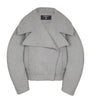 Balmain Grey Wool-Cashmere Oversized Pea Coat