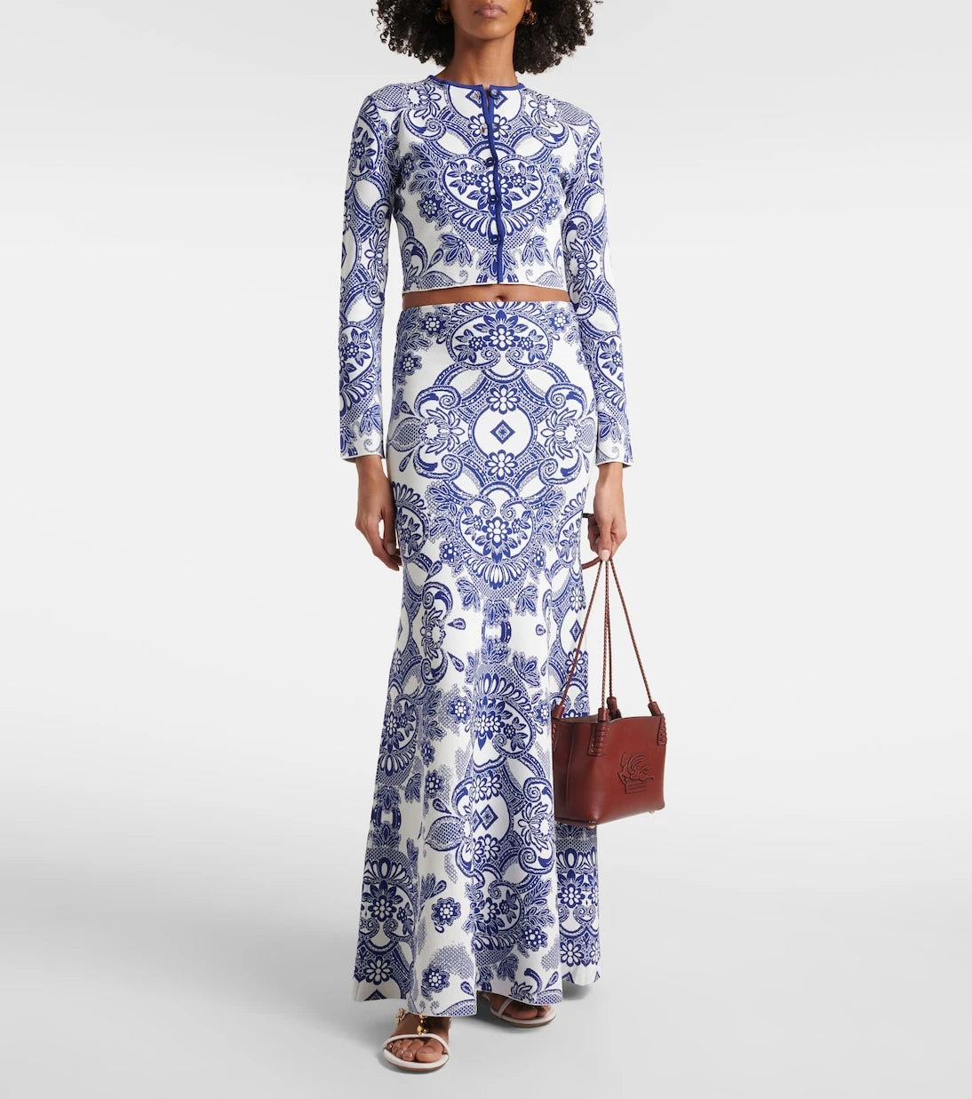 Etro - Cable-knit cropped cardigan