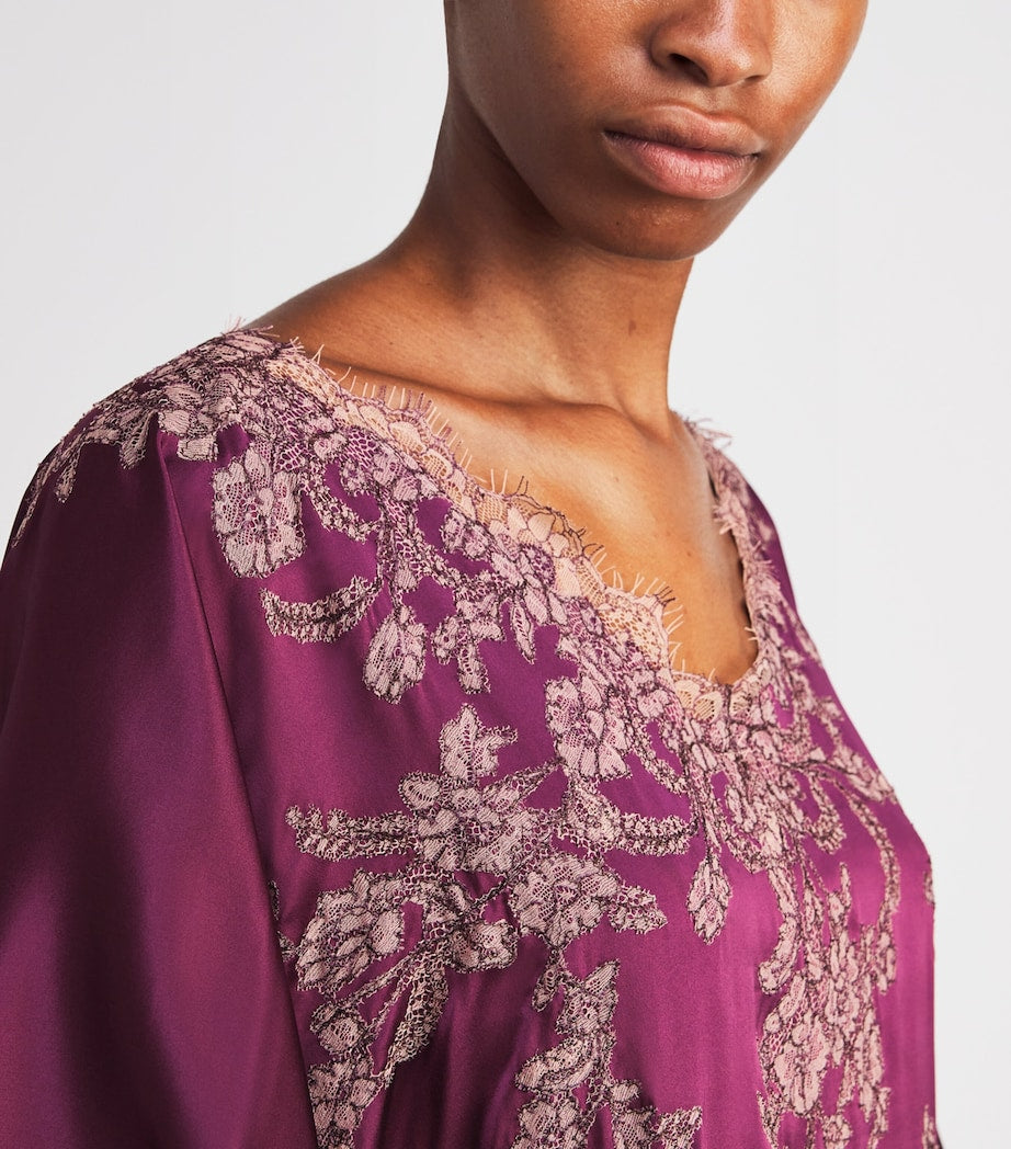 TORLOWEI Purple Silk Nana Boubou Kaftan