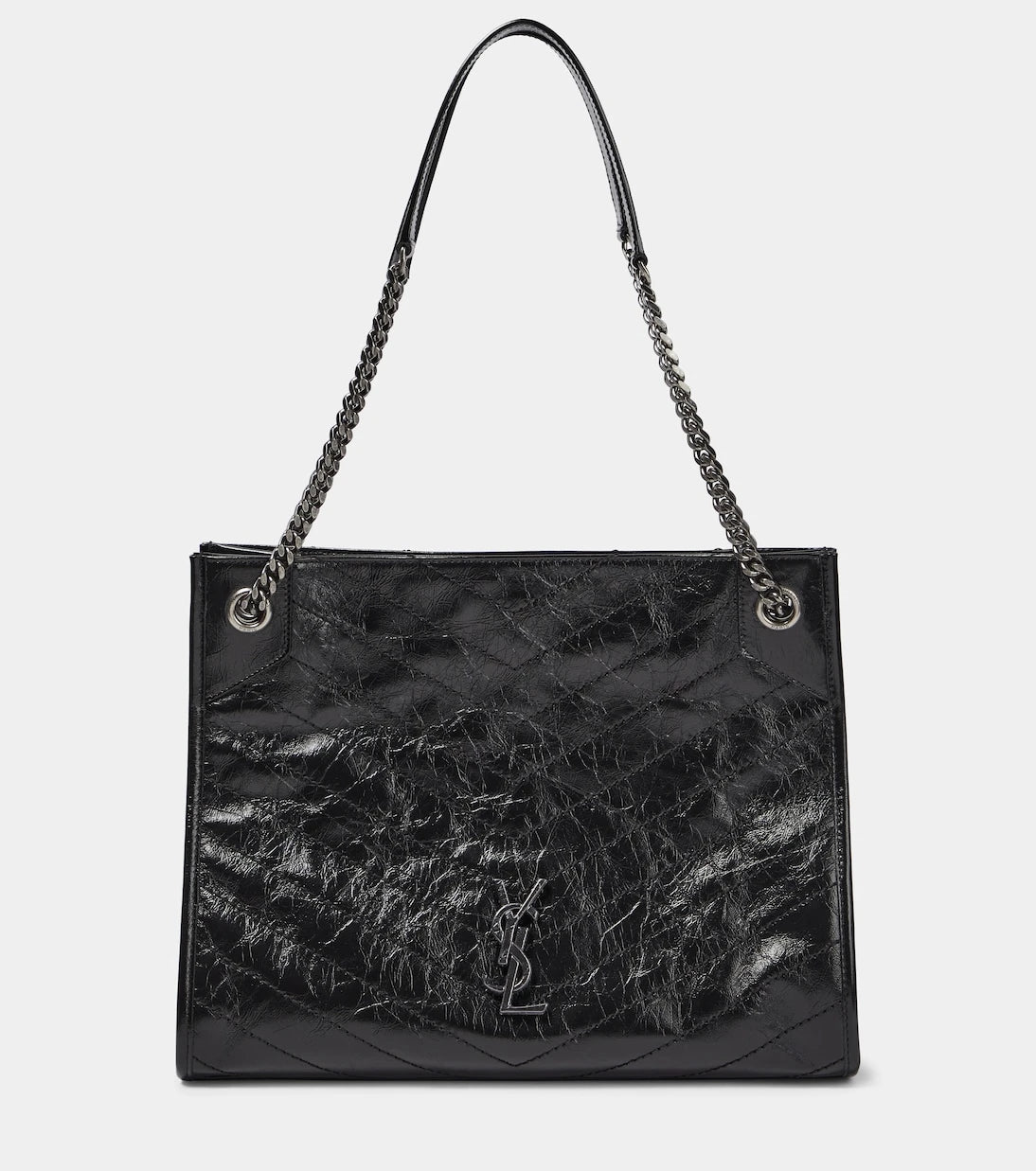 Saint Laurent - Niki crinkled leather shopper