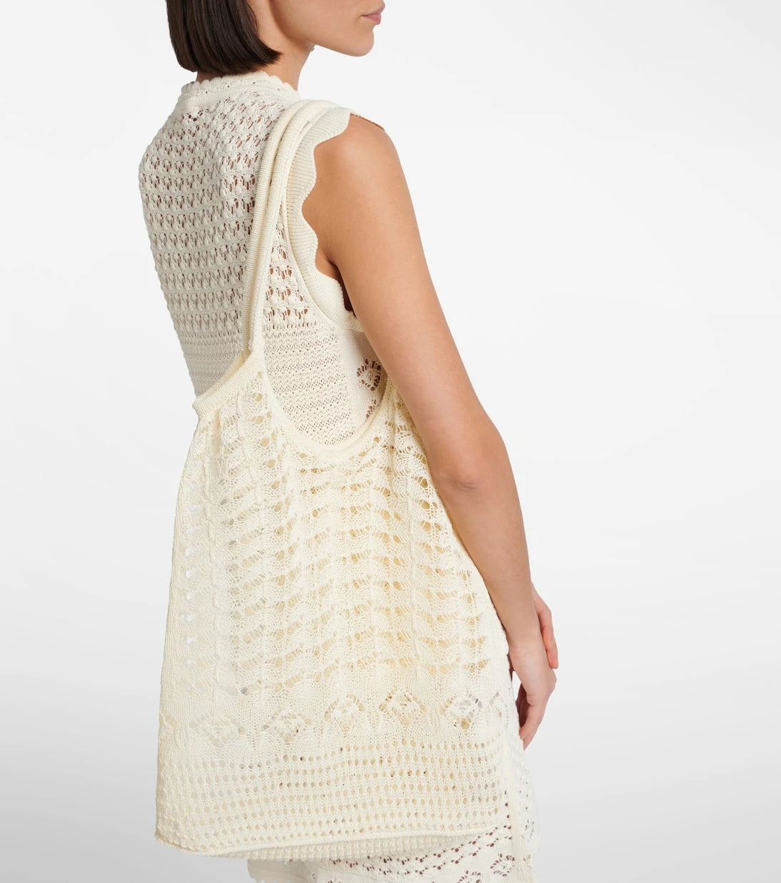 Eres - Ocre crochet shoulder bag