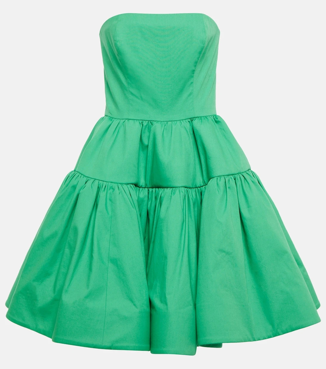 Oscar de la Renta - Strapless cotton minidress