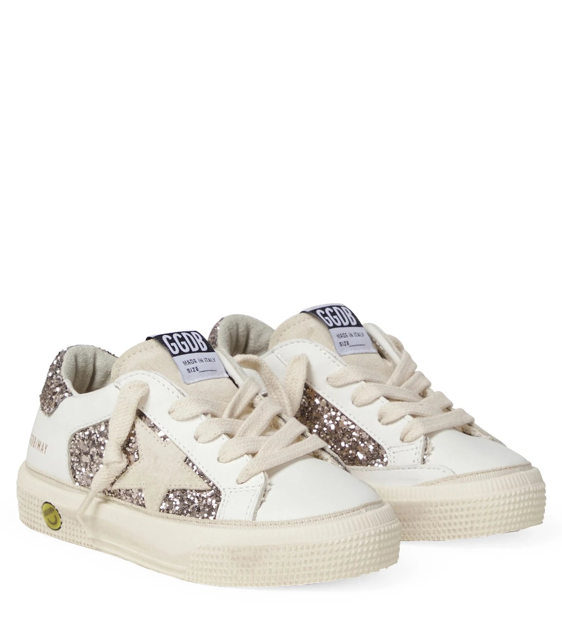 Golden Goose Kids - حذاء رياضي May جلد جليتر