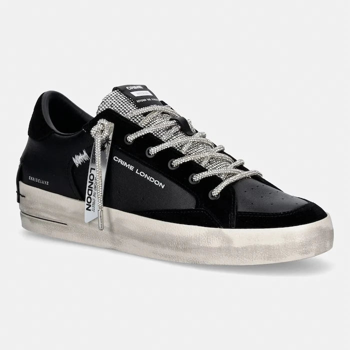 Crime London SK8 DELUXE WEDGE маратонки дамски от кожа
