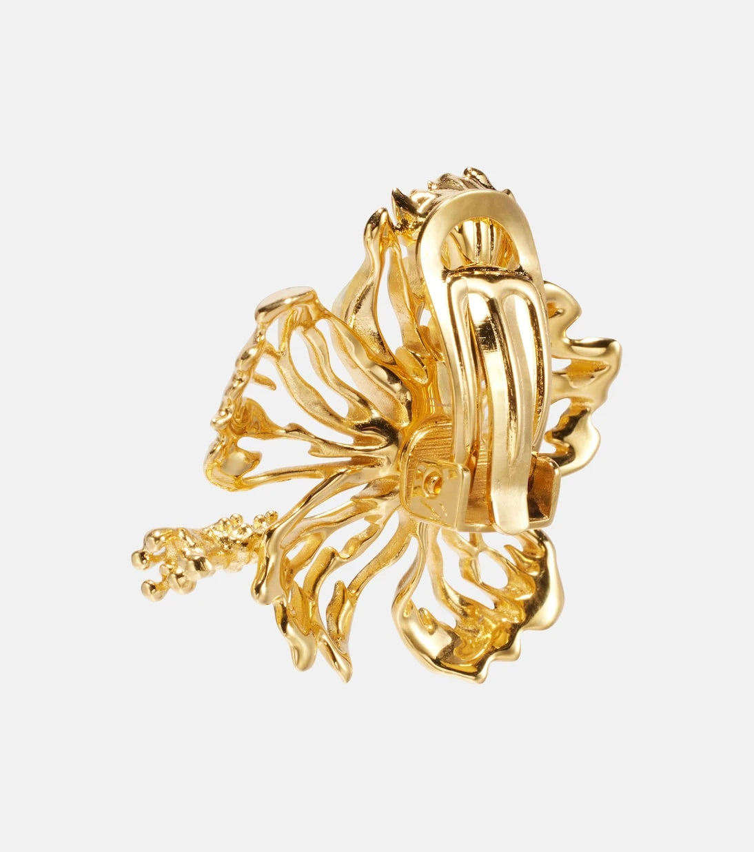Oscar de la Renta - Hibiscus clip-on earrings