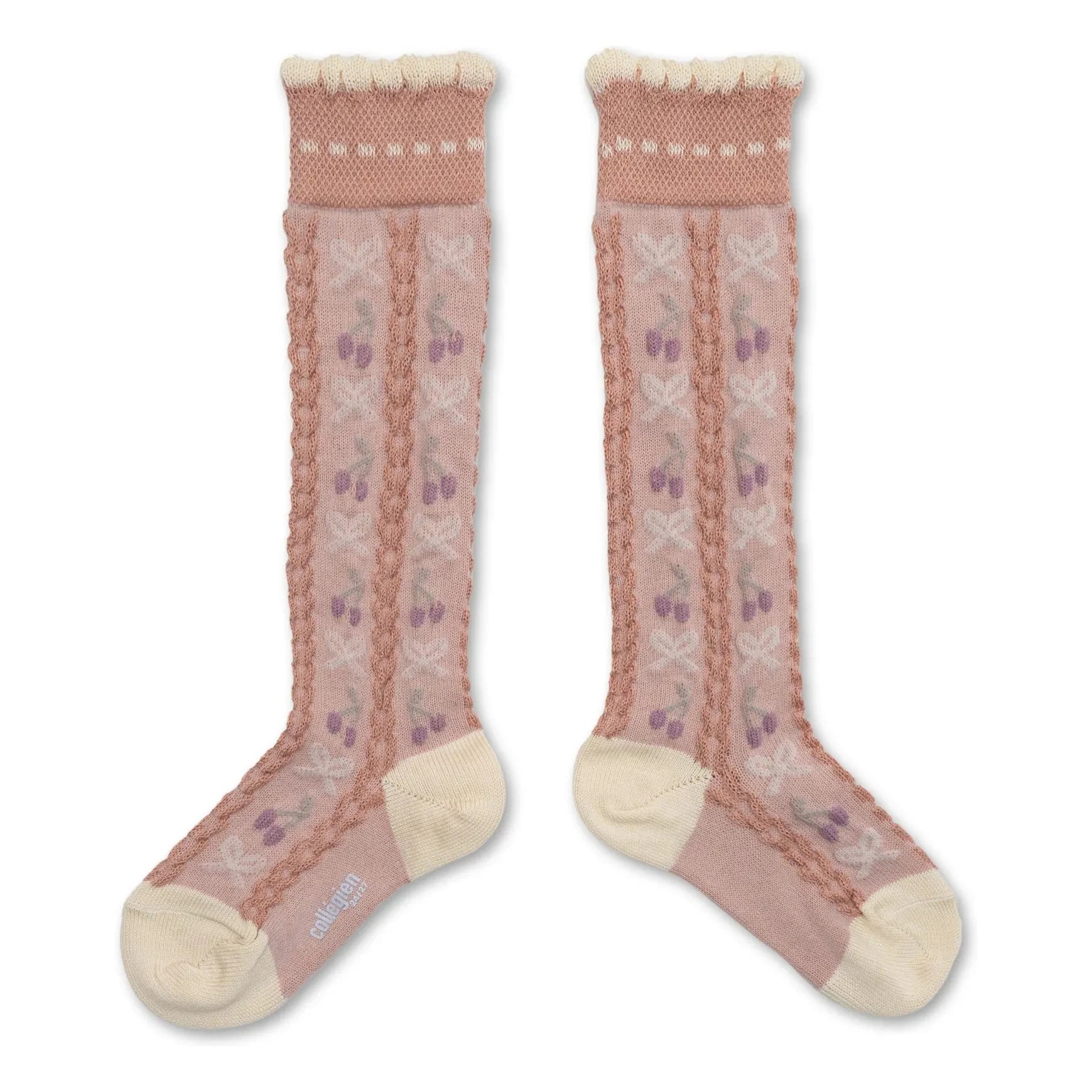 Collégien - Cherry Knot Socks | Dusty Pink