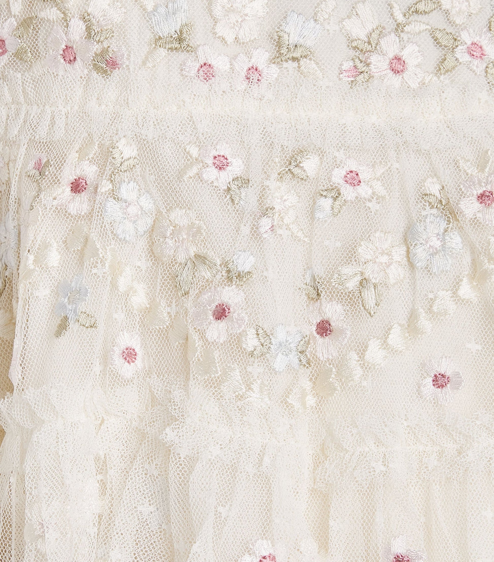 Tulle Embroidered Garland Ribbon Dress (6-24 Months) CPLCREAM/PASTEL